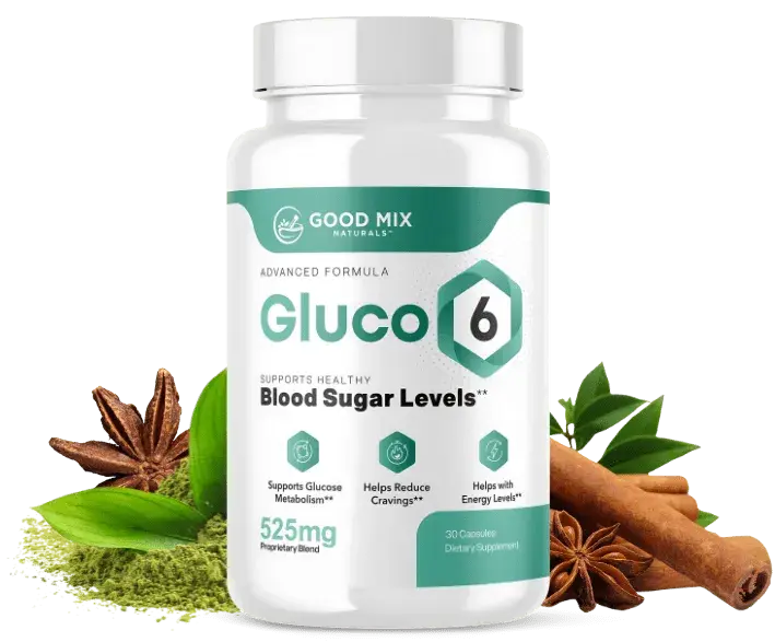Gluco6 Supplement Bottle – Natural Blood Sugar Support